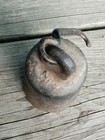 Antique Cast-Iron Hanging Scale Weights Lot- 8lb & 2lb Cotton Tobacco Primitive  — photo 6