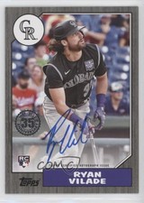 2022 Series 2 1987 Topps Baseball Black 72/199 Ryan Vilade #87BA-RV Auto 0m4q