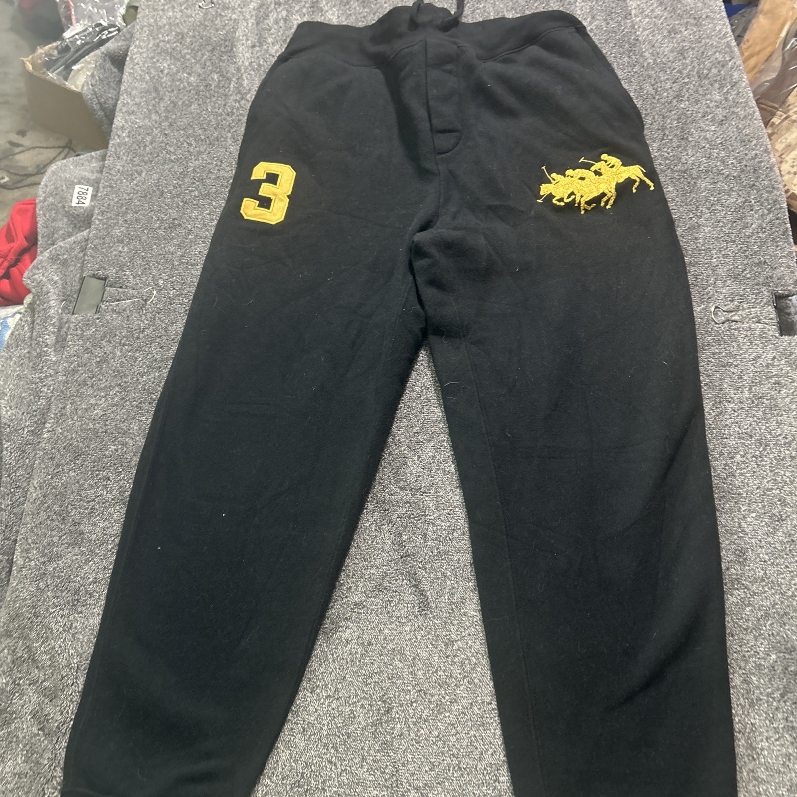 Polo Ralph Lauren Triple Pony #3 Pantaloni da jogging in pile ricamato da uomo taglia Med