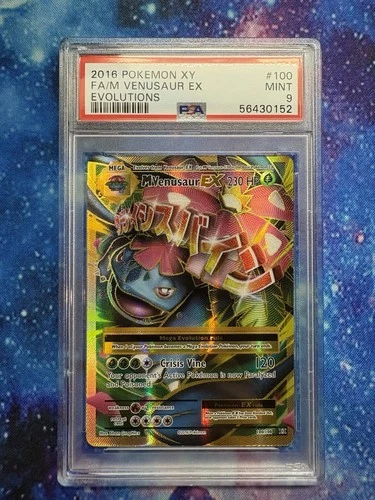 M Venusaur EX Full Art 100/108 XY Evolutions Holo Pokemon 2016 PSA 9 MINT #100