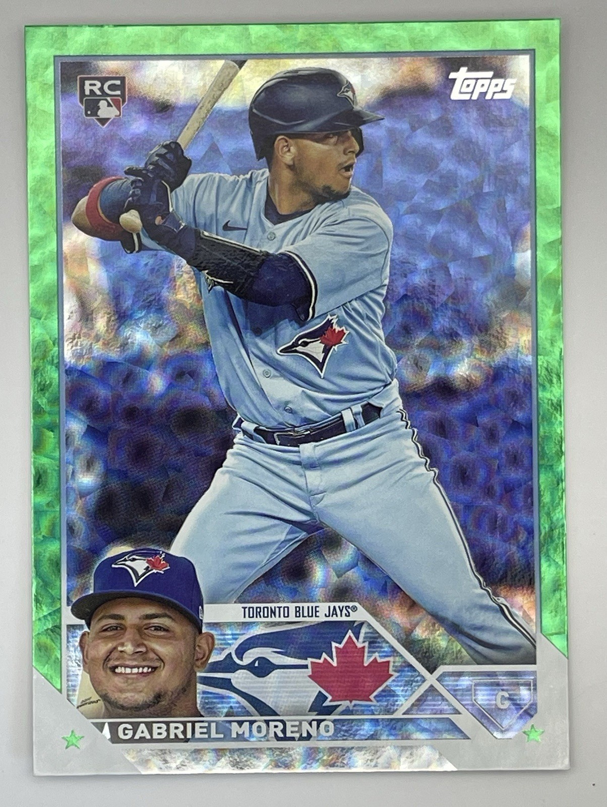 Topps 2023 Series 1 - Gabriel Moreno #169 Green Foil Rookie Blue Jays /499