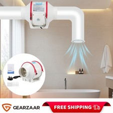 75W 100mm Inline Extractor Fan 4" Loft Bathroom Shower Vent Duct Fan Quiet White