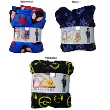 Character Boys 3-Piece Super Soft Hooded Robe  Pajama Set