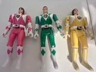 1993 Mighty Morphin Power Rangers Flip Head Figures Vintage Bandai Lot x3