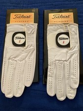 2-Vintage Never Worn Titleist Players Gloves Size L for RH Player-Slight Defect