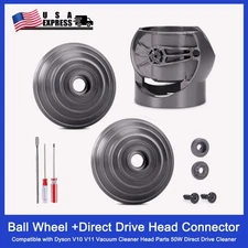 Ball Wheel +Direct Drive Head Connector for Dyson V10 V11 Cleaner Head Parts 50W