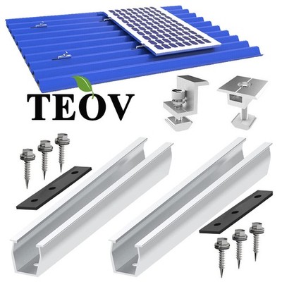 Solarpanel Halterung Montageschiene Befestigungsschiene Trapezblech Dachträger