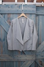 Robin Lane Canvas Friday Grey Jacket Size 1 Small 6 8
