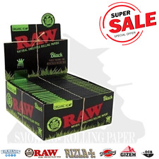 Cartine Raw Organic Hemp Black Naturale Lunghe Bio King Size Da 50 Libretti