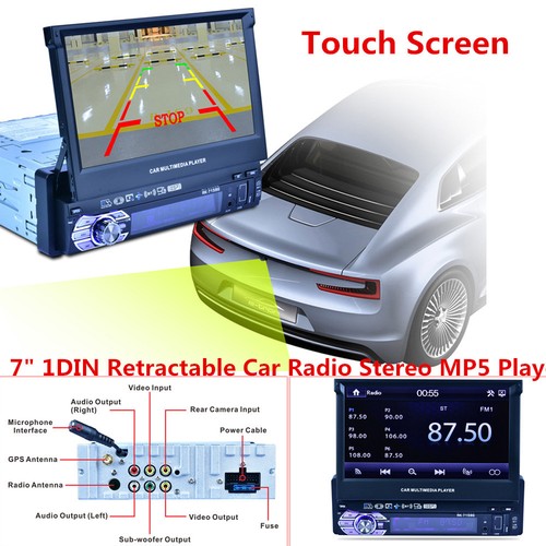 HD 7" 1 DIN Touch Screen Car Stereo Bluetooth MP5 Player Radio FM Navi USB GPS - Bild 1 von 12