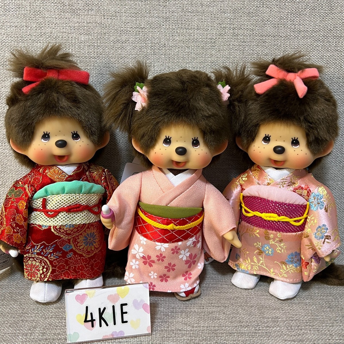 人形 order kimono three pieces of clothing. Monchhichi the three Kimono sisters | eBay