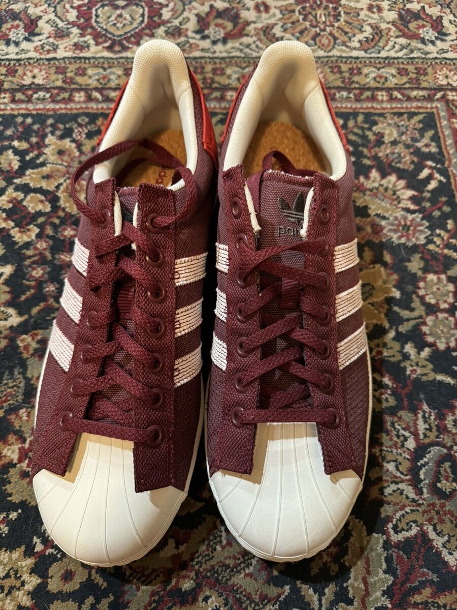 スニーカー adidas Originals SUPERSTAR PARLEY SHOES HP2204 Adidas Men's Superstar Originals Parley Size 12.5 Burgundy