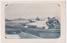 RUSSO-JAPANESE WAR PORT ARTHUR 1904 GROUNDED SHIPS.