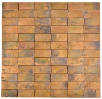 Mosaïque carreau cuivre baguettes 3D brun cuisine bain mur 49-1514_b | 1 plaque