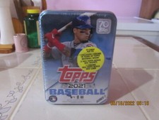 Javier Baez 2021 New 70th Topps Baseball Collectible Tin Includes 75 Cards Se