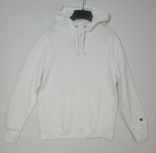 Champion Women's Powerblend Logo Fleece Hoodie GF934 White Sz SM New w/Stain