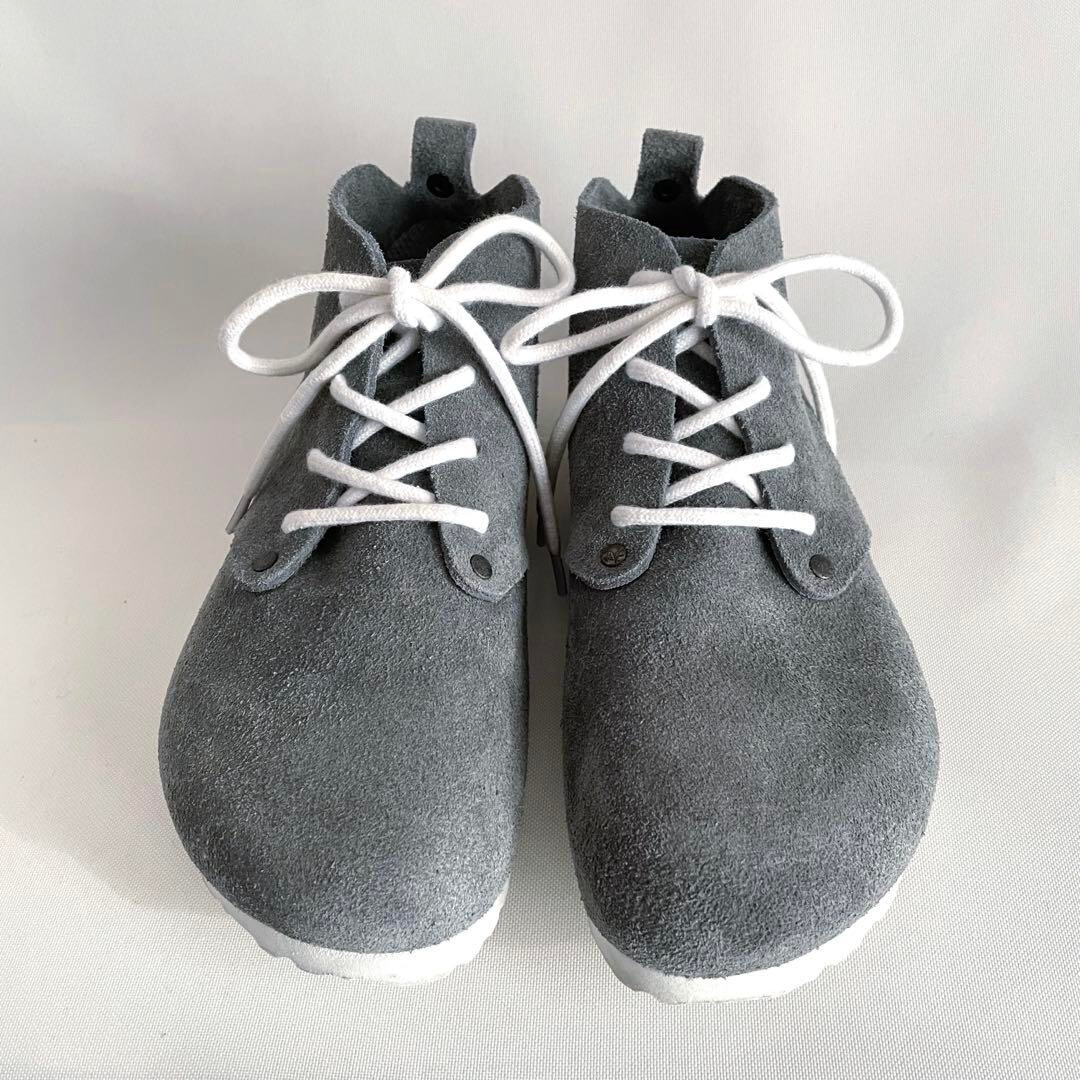 BIRKENSTOCK DUNDEE Lace Up Shoes Boots Grey Suede Narrow Size 36 L5 - Main Image