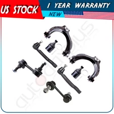 For 2008-12 Honda Accord 8Pc Upper Control Arm Ball Joint Tie Rod End Suspension