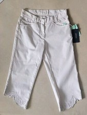 Designer Metrico Collection Italian made cotton Pedal Pushers New w Tags Sm EU40