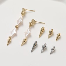 10pcs Long Spike Charm,Cone Pendant,Long Rivet Pendant,Water Drop Charm