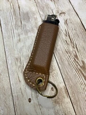 For Scripto Lighter, Full Grain Leather Keychain Case Holder Fob Hand Made