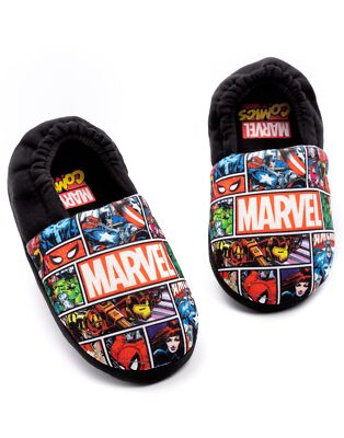 Marvel Schwarze Avengers Slipper Pantoffeln Jungen