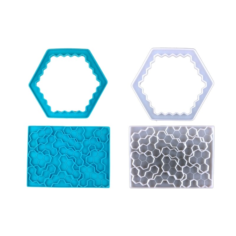 Honeycomb Crystal Epoxy Resin Mold Children Puzzle Silicone
