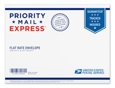PRIORITY MAIL EXPRESS FLAT RATE ENVELOPE SHIPPING UPGRADE SPORTS PATCH ...
