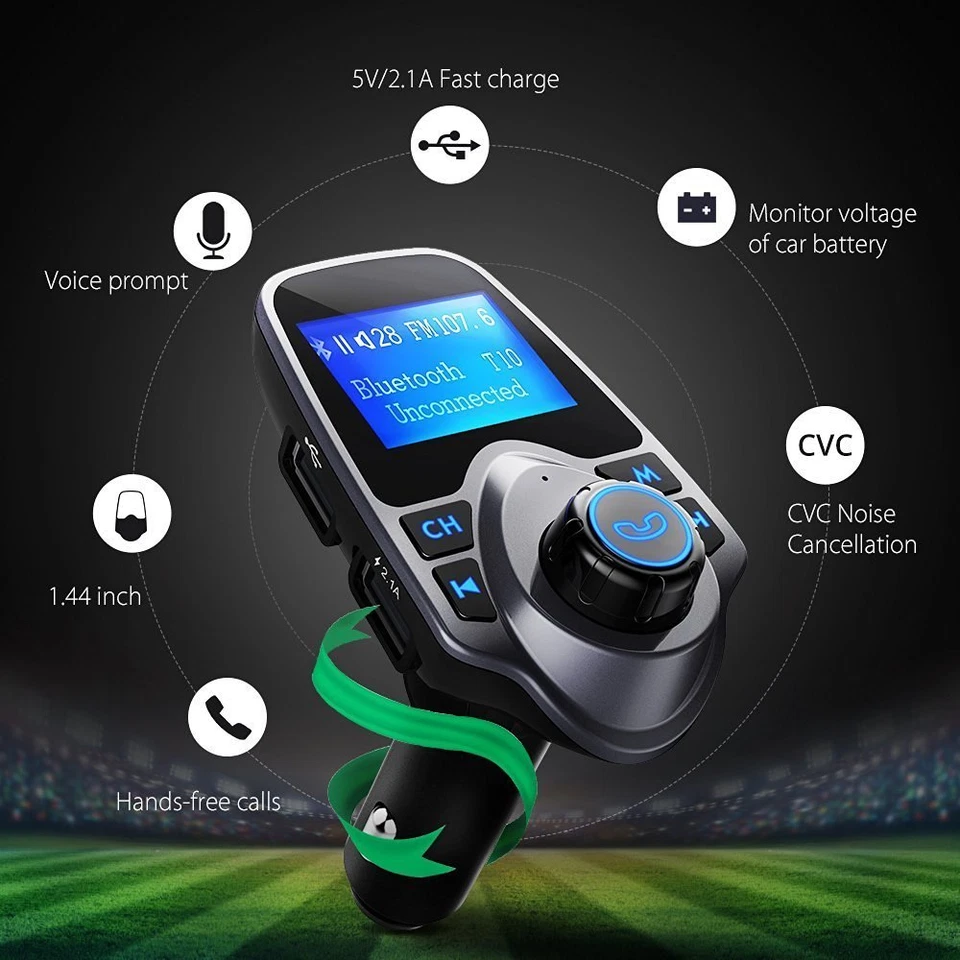 Bluetooth Handsfree FM Transmitter Car Charger MP3 Player for iPhone Samsung LG - Image 3 of 4