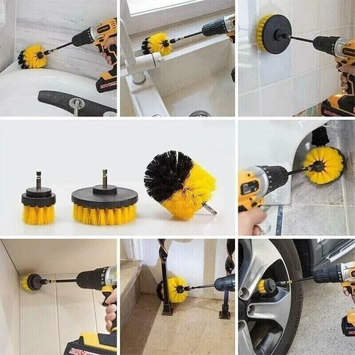 13pc Brush Attachment Drill Cleaning Set Power Scrub Home Car Tile Bathroom Rug - Picture 19 of 24