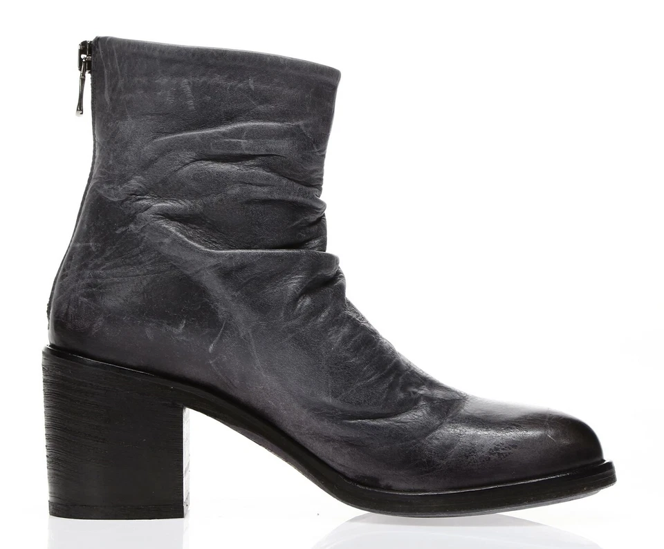 Botines Kelsi Dagger Brooklyn para mujer con tacón de cuero negro desteñido talla 35,5 Foto 4 de 4