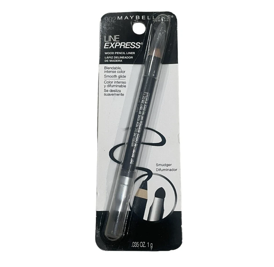 Lot Of 4 Maybelline New York Line Express Wood Eyeliner 902 Soft Black - Image 2 of 2