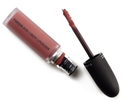 MAC Powder Kiss Liquid Lipcolour - 997 OVER THE TAUPE - 0.17oz / 5 ml