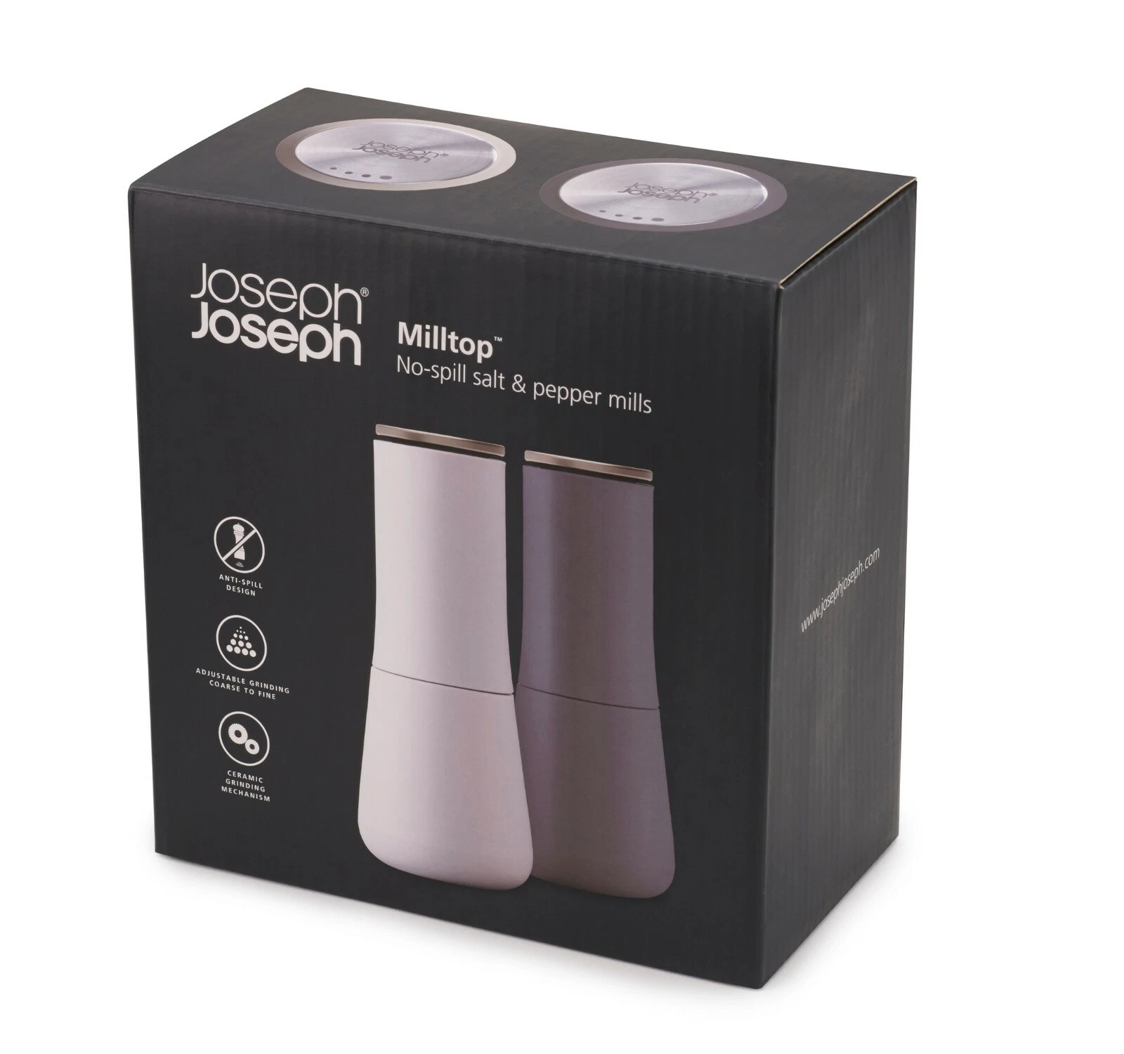 Joseph Joseph Milltop Non-Spill Salt and Pepper Mill Set
Opens in a new window or tab