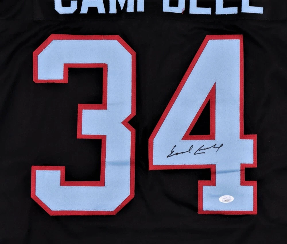 Earl Campbell Autographed Houston (White #34) Custom Jersey - JSA