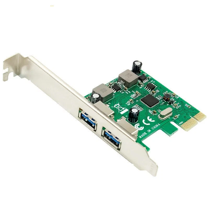 Scheda controller adattatore PCIe 2 porte USB 3.0 PCI-Express basso profilo - Immagine 4 di 4