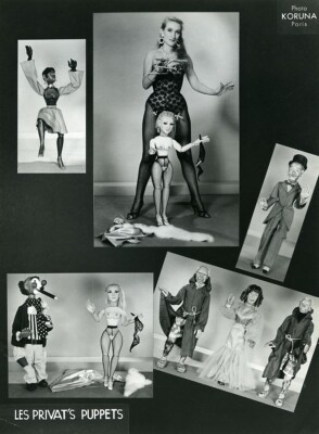 Frankreich Jany Privat Puppen Puppenspieler Striptease Bar altes Foto Krone 1962