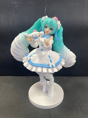 miku figure white dress brown corset bows in hair Hatsune Miku BiCute Bunnies Figure hence the series name. FuRyu Hatsune Miku X TIROL