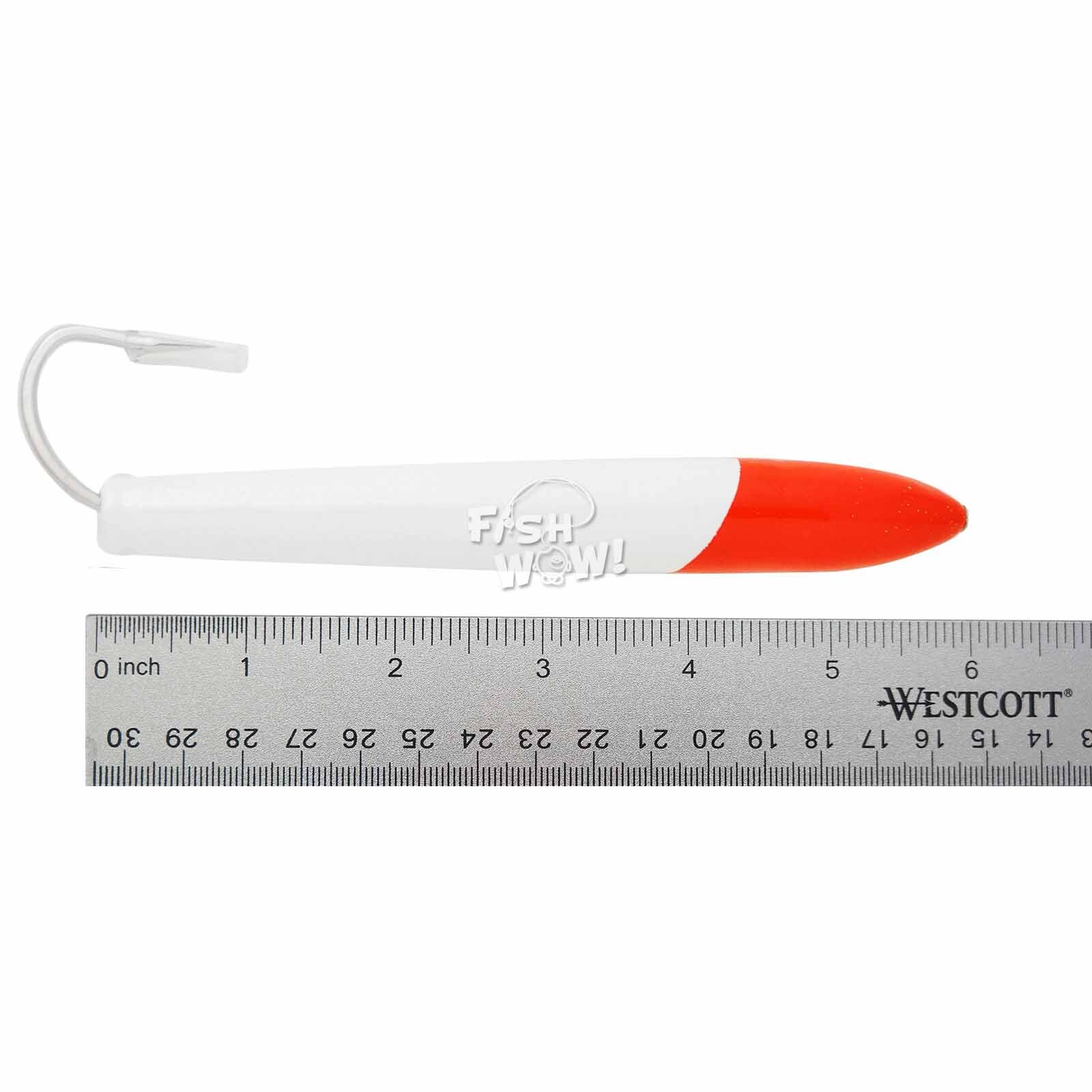 10pcs 6" Fishing Cedar Plugs Rigged Tuna Mahi Trolling Wooden Lure Random Colors - Image 2