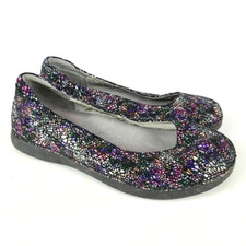 Alegria Petal PET-500 Fractually Ballet Flat Shoes Multicolor Leather Size 6.5