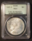 1885 **O** Morgan Silver Dollar **PCGS MS63  BRIGHT WHITE**  ** 214