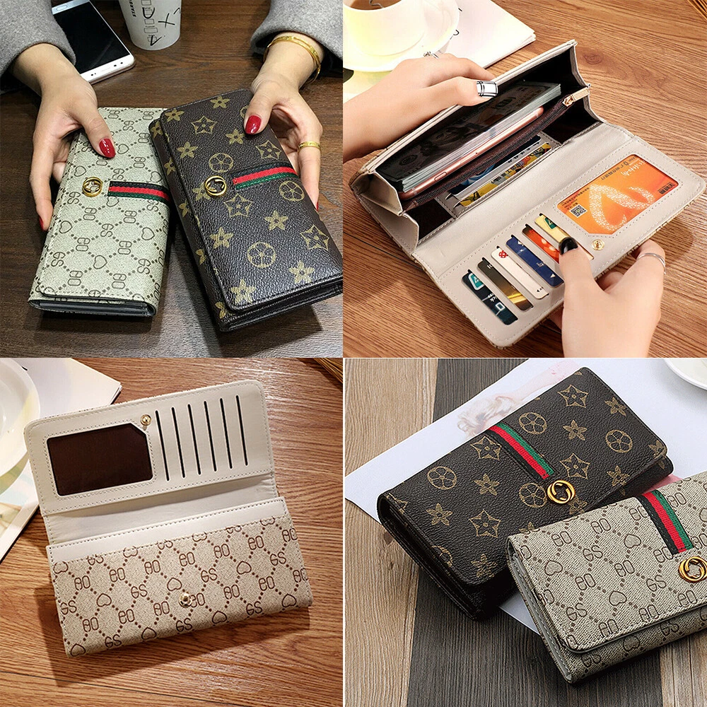 Ladies Wallet Women's Luxury Long Leather Card Holder Case Purse Clutch  Handbags