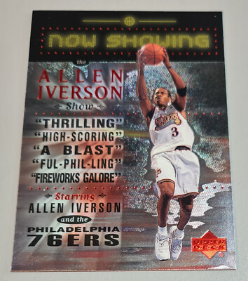 Allen Iverson # NS20 NOW SHOWING 1999 Upper Deck Philadelphia 76ers Mint Vintage