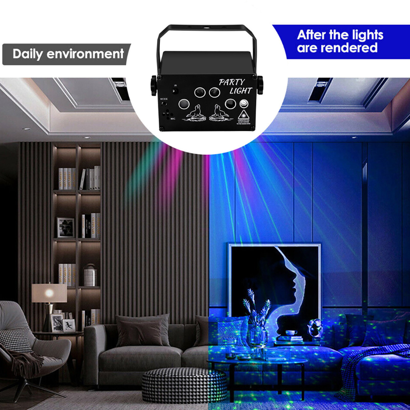 Laser Projector Stage Lights 240 Pattern RGB LED DJ Disco KTV Party