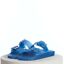 thumbnail 4  - BALENCIAGA 425$ Men&#039;s Mallorca Slide Sandal In Clear Blue