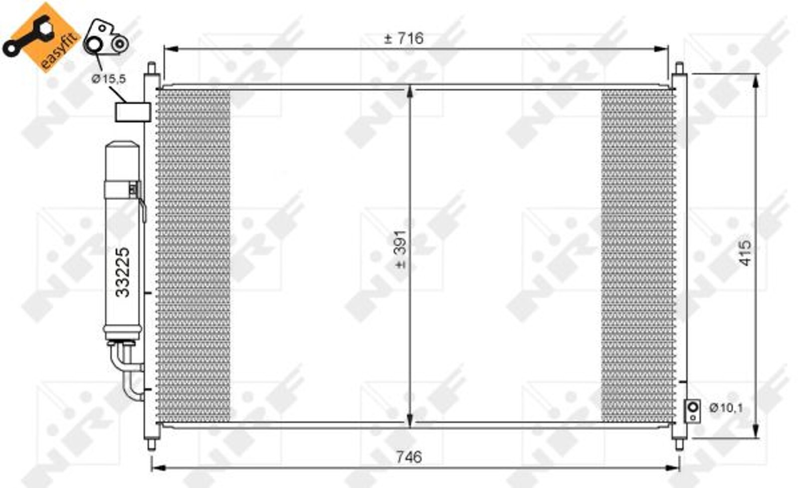 Condenseur de clim Honda FR-V pièce de radiateur climatisation 2005