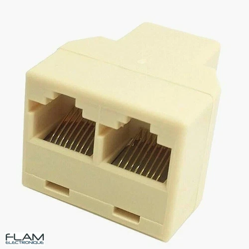 Adaptateur Coupleur RJ45 8P8C Doubleur Splitter Adapter Coupler Female 2x female