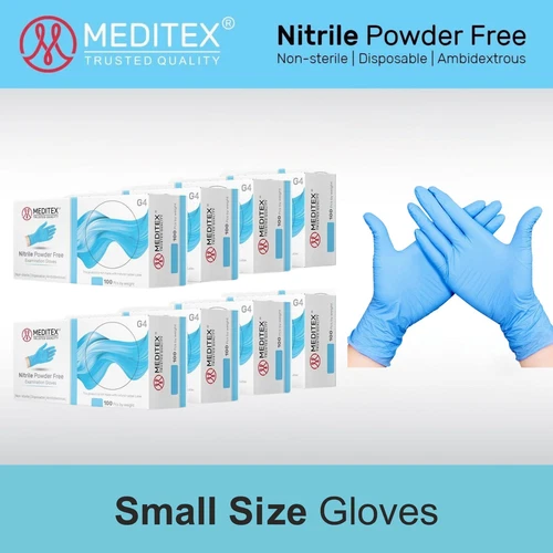 MEDITEX® Exam/Medical Nitrile Gloves Disposable Blue Powder-Free 4mil 1000PCS
