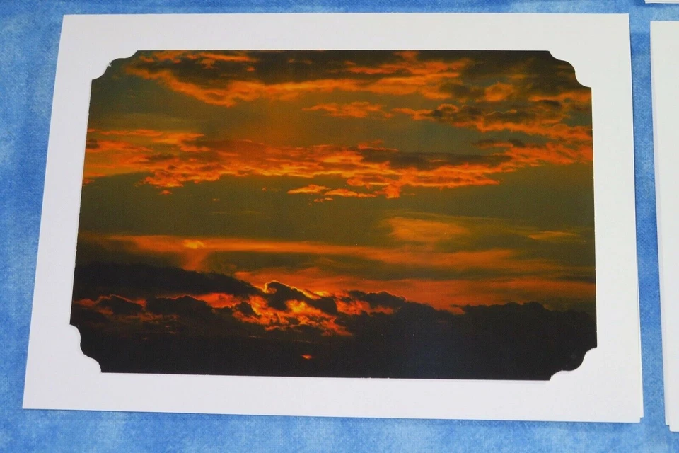 4 SYMPATHY GRIEF Sunset Photo Greeting Cards, 5X7 cards, Those we love poem - Image 4 of 4