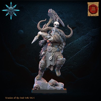 Lost Kingdom, The 9th Age, Warriors of the Dark Gods Hero, Fantasy, 3D gedruckt